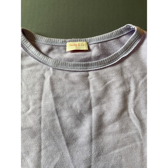 CO Tops - Hailey and Co Oversized Top with Slit Details in Purple Small